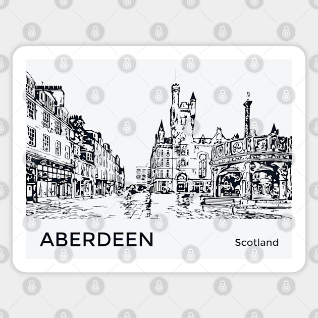 Aberdeen Scotland Sticker by Lakeric